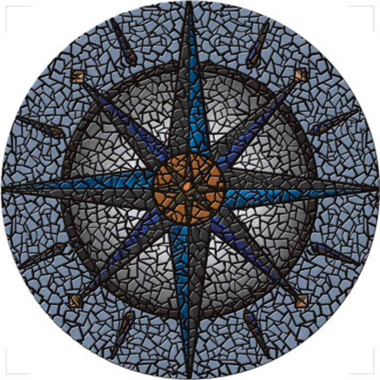 Laakea Compass 29 Decorative Pool Mat - Pool Art