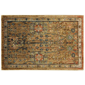 Myanmar Oriental NavyBrown Area Rug