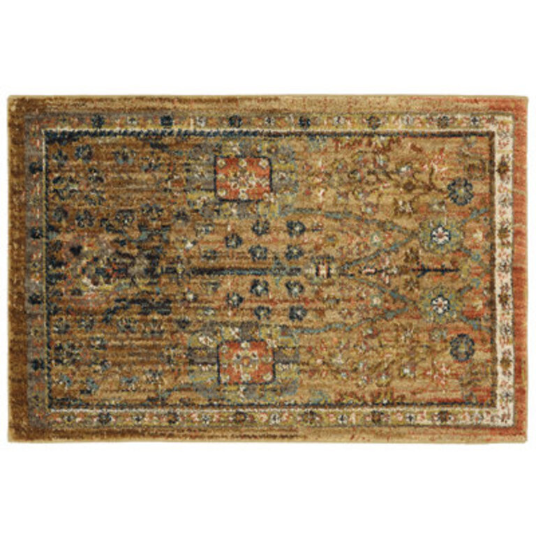 Myanmar Oriental NavyBrown Area Rug