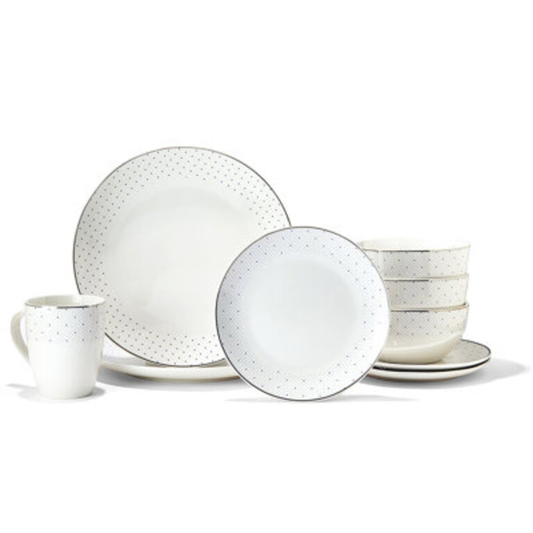 16 Piece Stoneware Dinnerware Set - Service for 4