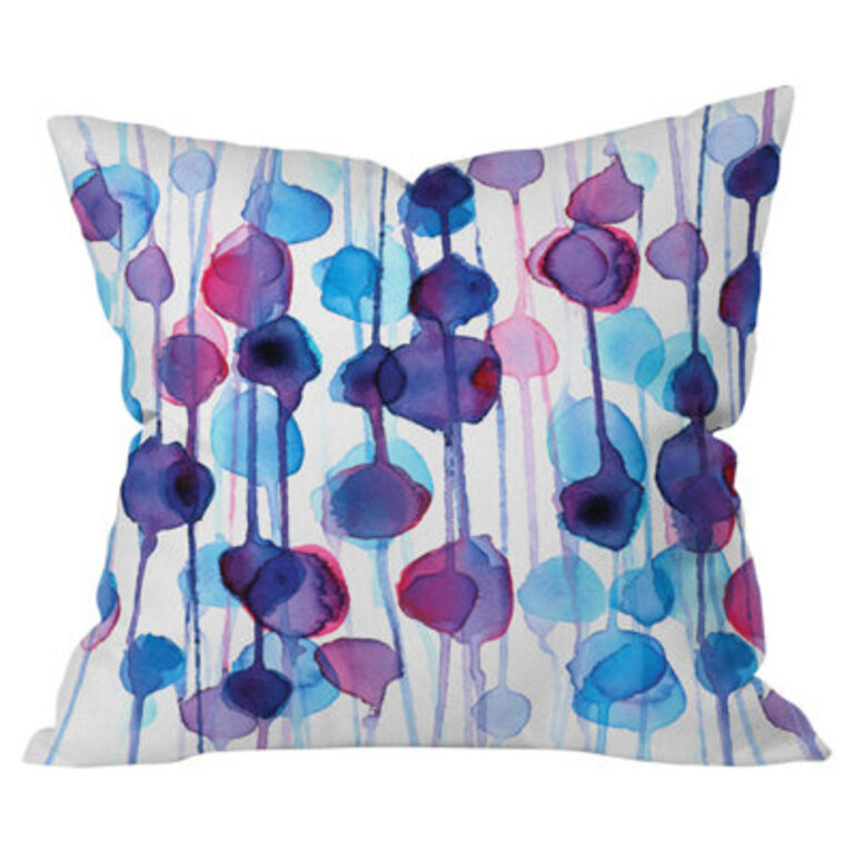 Abstract Watercolor IndoorOutdoor Throw Pillow