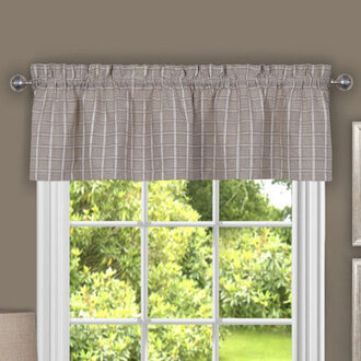 Assel Geometric Tailored 58 W Window Valance