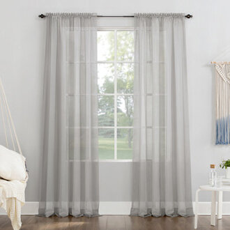 Wayfair Basics Sheer Rod Pocket Curtain Panel