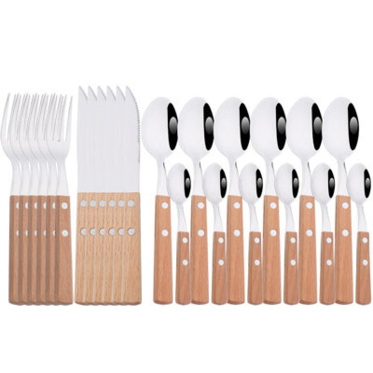 Latitude Run Jaici Stainless Steel Flatware Set - Service for 6