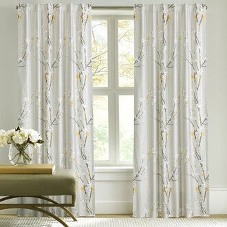 Semi Sheer Curtains  Drapes Pair