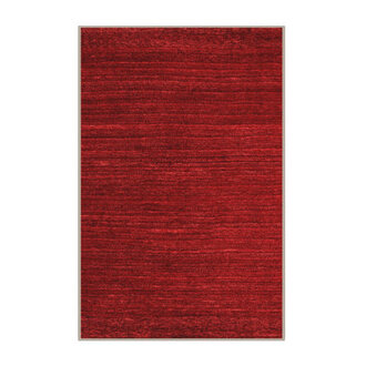 Montalbano Solid Colour Machine Woven Area Rug in Dark Orange