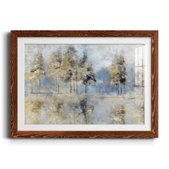 Blue Golden Forest  Painting Print
