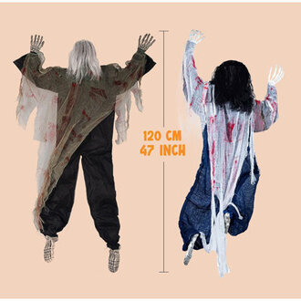 2 Pack Halloween Climbing Zombies Wall DecorationFor Halloween Haunted House Prop Decor