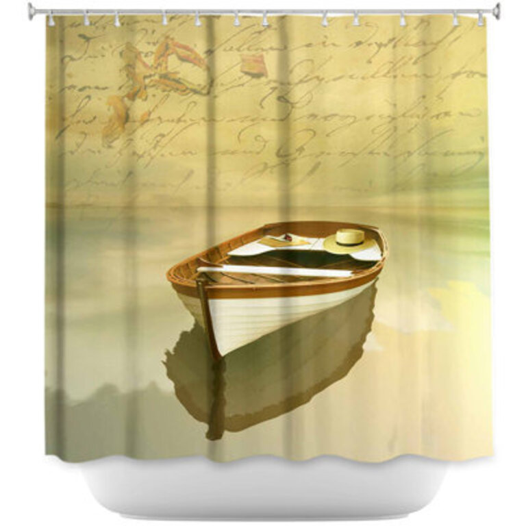 Memories I Boat Single Shower Curtain