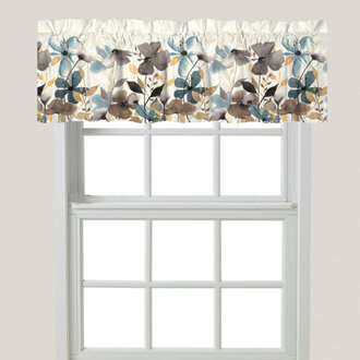 Boules Greige Florals Window Valance By Laural Home
