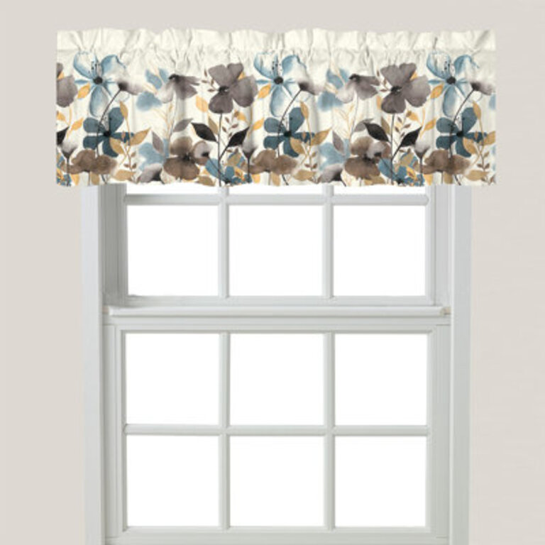 Boules Greige Florals Window Valance By Laural Home