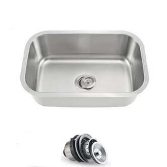 27 L X 18 W Undermount Kitchen Sink With Basket Strainer