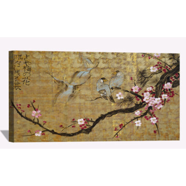 Birds Plum Bossom  by Katsushika Hokusai Painting Print