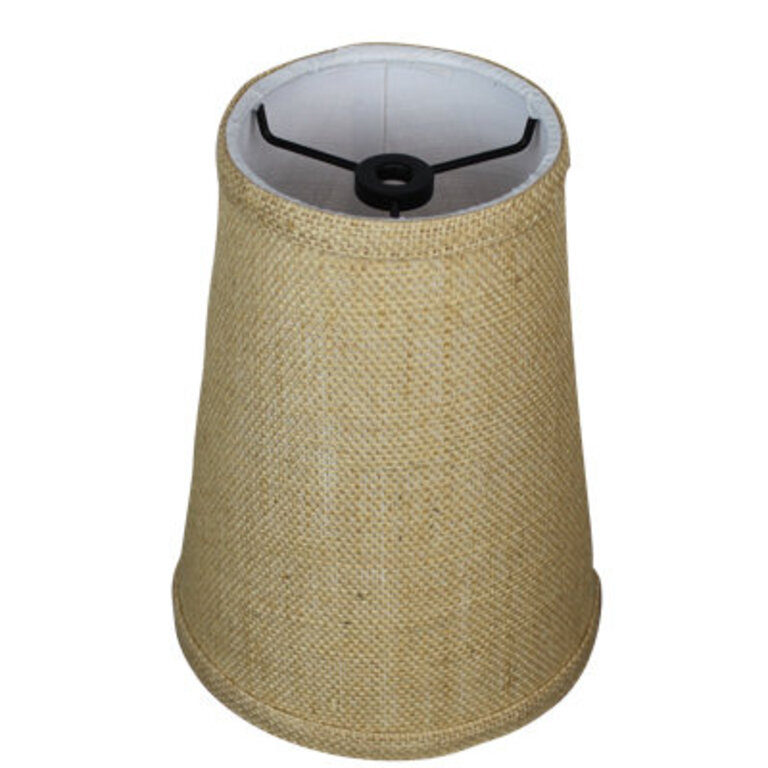 8 H X 6 W Empire Lamp Shade -  Spider Attachment In Burlap Natural