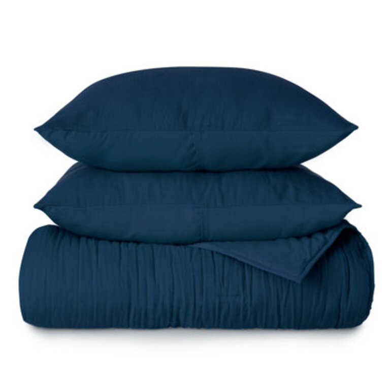 Sabhana Farmhouse  Country Percale Solid Colour Coverlet Set