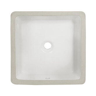 Rectangular Undermount Bathroom Sink with Overflow