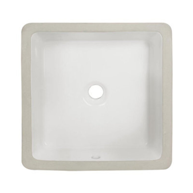 Rectangular Undermount Bathroom Sink with Overflow