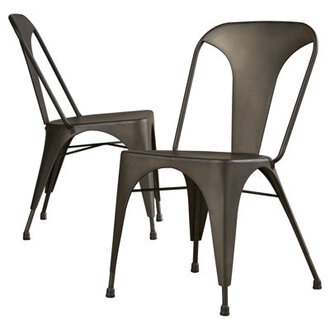 Madrigal Stacking Patio Dining Side Chair- Set of 2