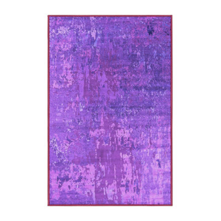 Mid-Century Modern 2833 Purple Machine Washable Area Rugs
