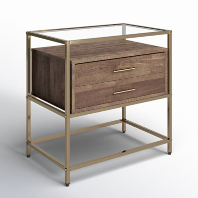 24 W Metal Nightstand