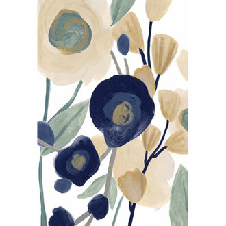 Blue Poppy Cascade II  by June Erica Vess Painting Print