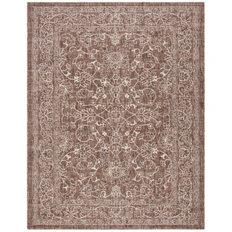 Amedee Oriental Brown Indoor  Outdoor Area Rug