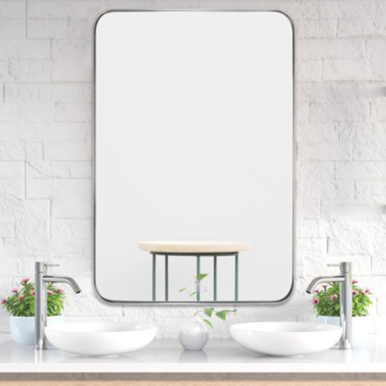 Eitzen Rectangle Metal Wall Mirror