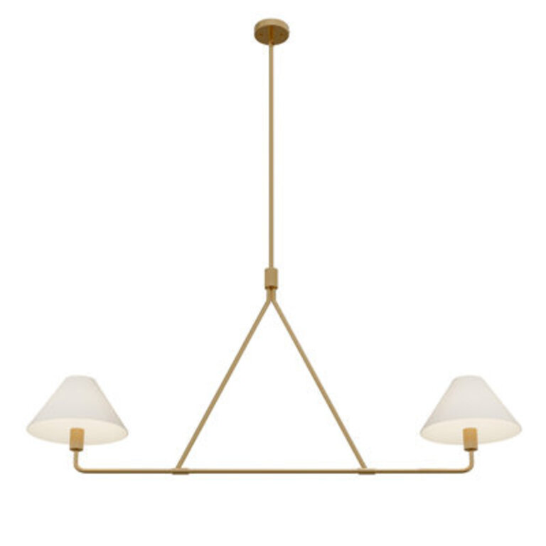 2 - Light Candle Style Linear Chandelier