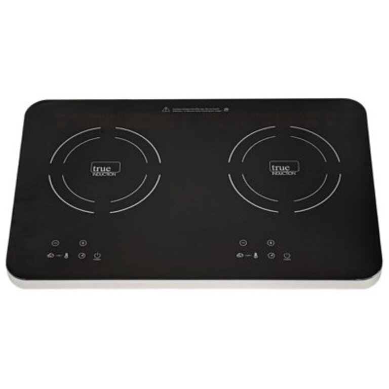 True Induction TI-2C Portable 23 inch Black Ceramic-Glass Induction Cooktop 1750W UL1026 Cert