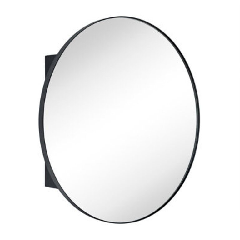 Seenaa Surface Mount Framed Medicine Cabinet with Mirror and 2 Adjustable Shelves