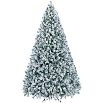 Ericka Pre-lit Flocked Artificial Christmas Tree