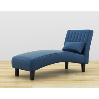 Cassity Channel-Tufted Chaise Lounge