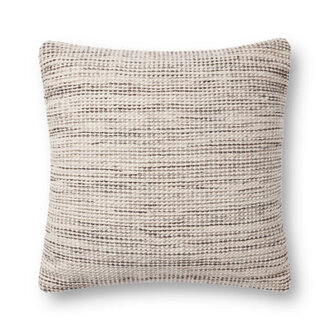 Amber Lewis x Loloi Morro Natural  Grey Pillow