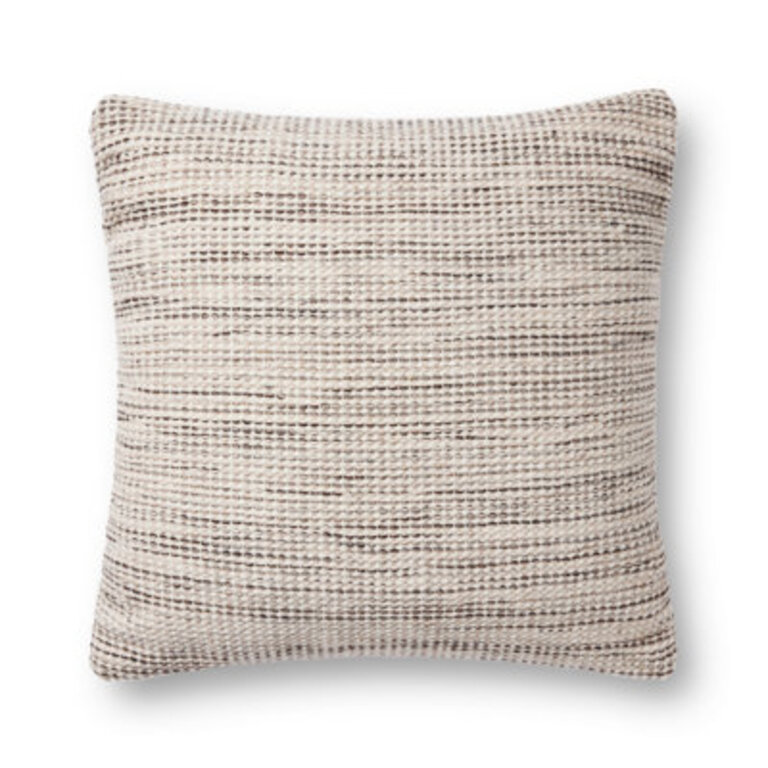 Amber Lewis x Loloi Morro Natural  Grey Pillow