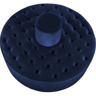 Torrington 52 Wide Velvet Tufted Round Cocktail Ottoman
