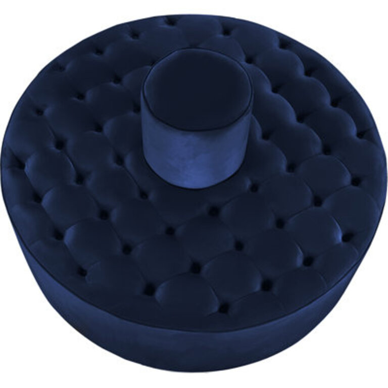 Torrington 52 Wide Velvet Tufted Round Cocktail Ottoman