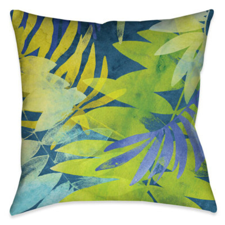 Brilliant Botanicals Square Pillow Cover  Insert