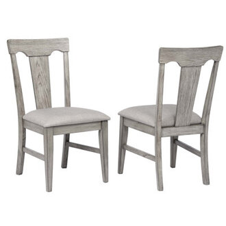 Graystone Side Chair w Soft Grey Upholstery