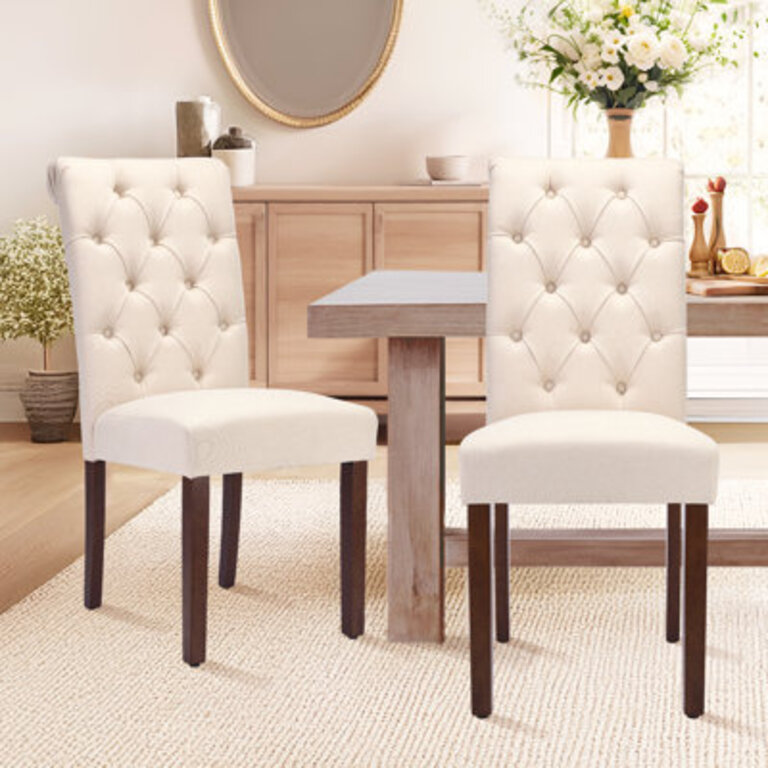 Artemisia Tufted Upholstered Wooden Dining Chairs