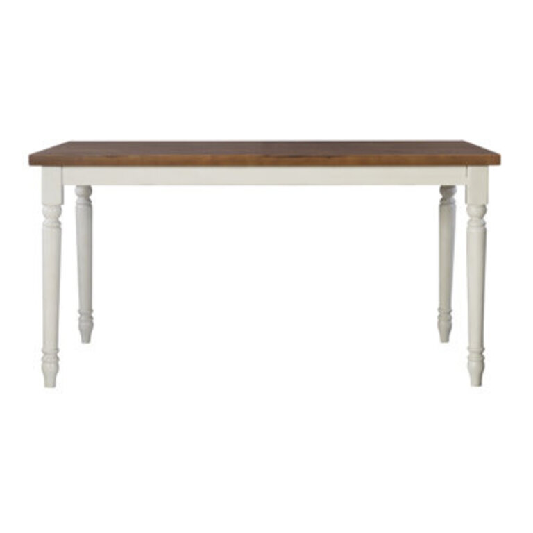 Io 60 Two Tone Solid Wood Farmhouse Dining Table