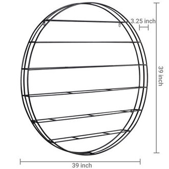 Decorative Circle Black Wire Wall Mounted Wine Rack