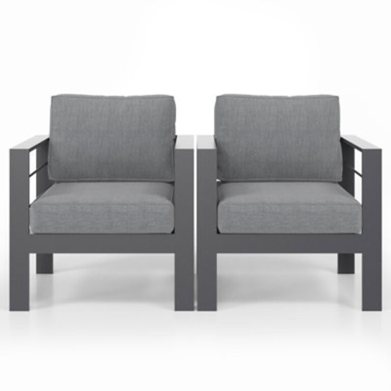 2 Piece Patio Aluminum Chair