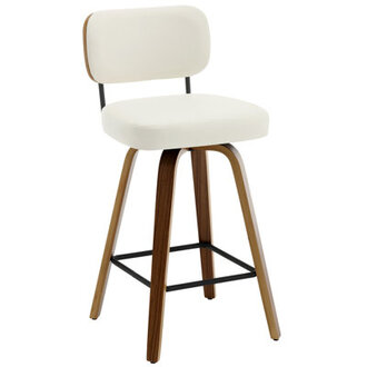 Kahana Swivel Upholstered Counter  Bar Stool