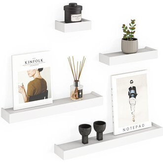 Array 4 Piece Floating Wall Shelves Set