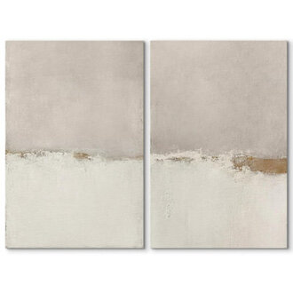 Beige Grey Paint Strokes Abstract Grunge Landscape Prints Modern Art Minimalist Neutral Decor