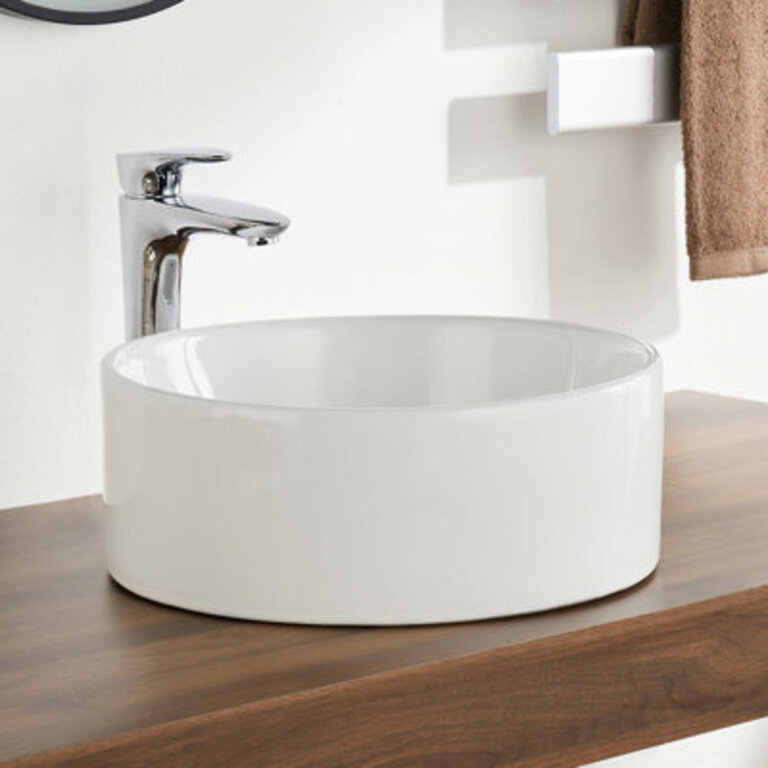 DeerValley Symmetry 16 CircularRound White Vitreous Vessel Bathroom Sink