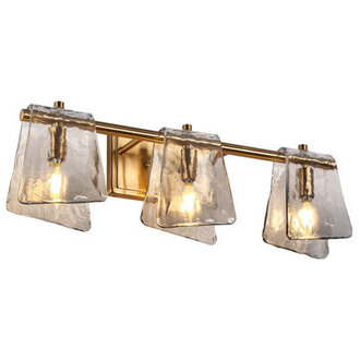 Elisabette 3 - Light 236 W Dimmable Grey Glass Bathroom Vanity Light