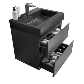 Wall-Mounted Single Bathroom Vanity Base (Base only)