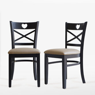 Morganstern Solid Wood Cross Back Side Chair