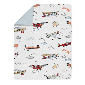 Vintage Airplane Red And Blue 5 Piece Toddler Bedding Set By Sweet Jojo Designs
